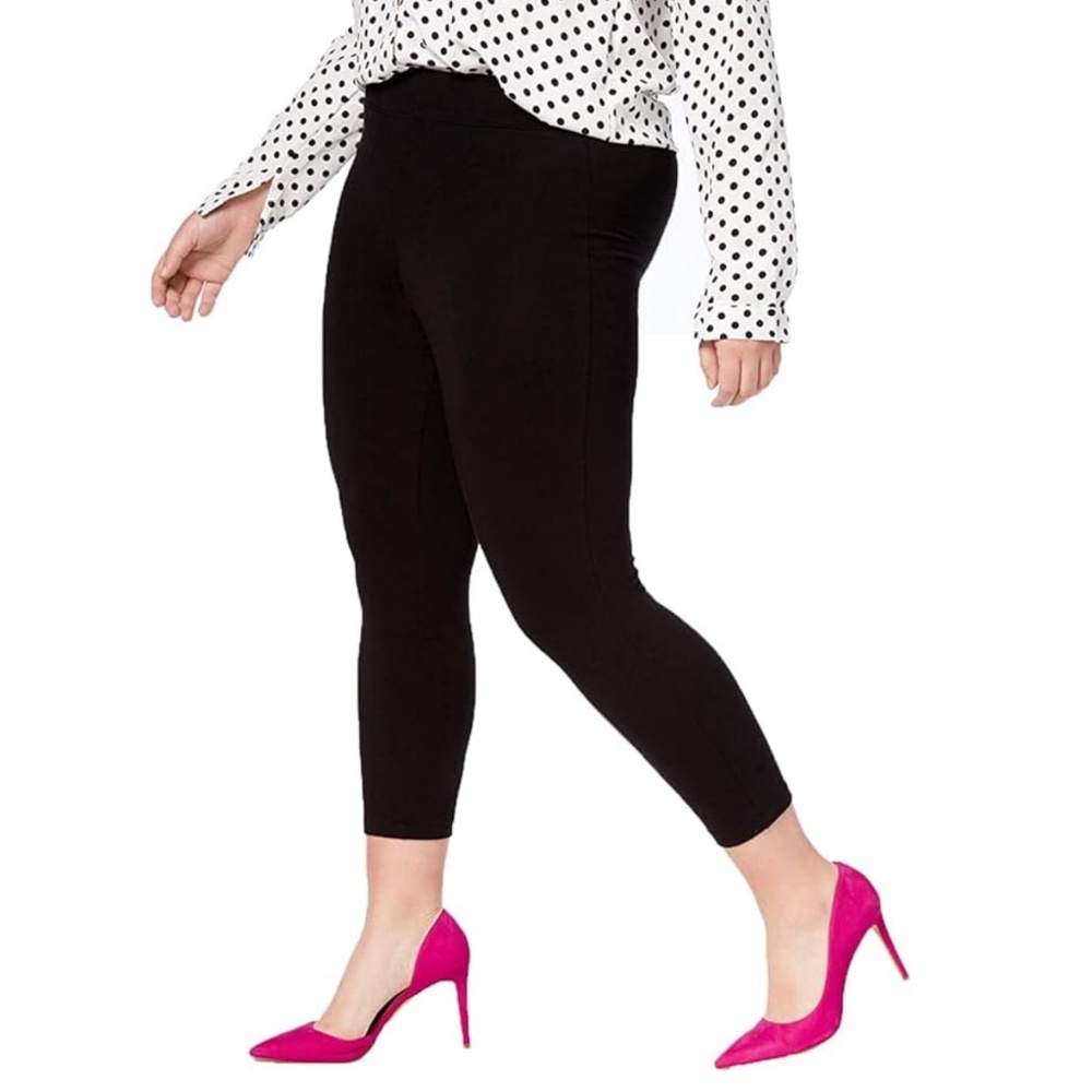 HUE Women's Plus Black Capri Leggings ( 3X)